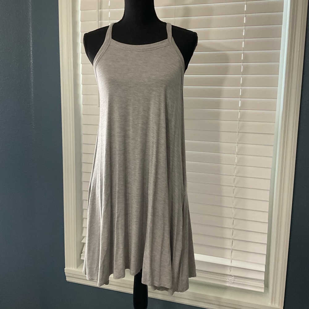 T shirt material summer dress or swimsuit cover.